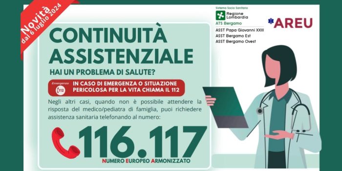 ATS informa – Continuità assistenziale: avvio della centrale unica Bergamo